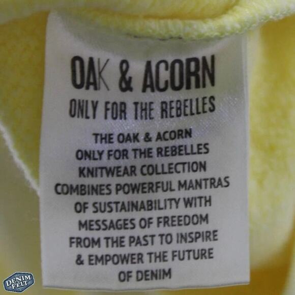 OAK & ACORN Yellow Sustain Statement Graphic Cropped Sweatshirt/Hoodie | NEW!! - Picture 12 of 14